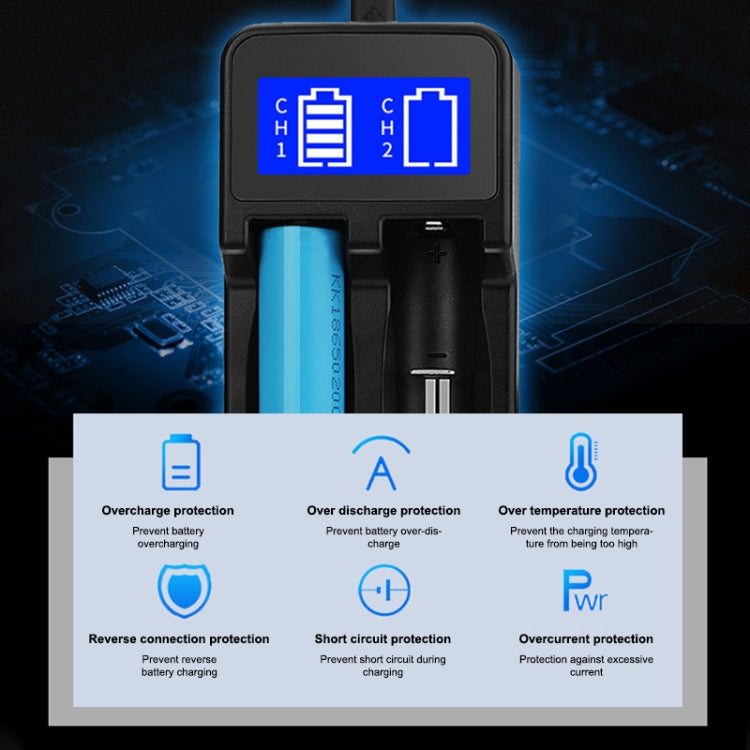 YS-3 Universal 18650 26650 Smart LCD Dual Battery Charger with Micro USB Output for 18490/18350/17670/17500/16340 RCR123/14500/10440/A/AA/AAA - Consumer Electronics by buy2fix | Online Shopping UK | buy2fix