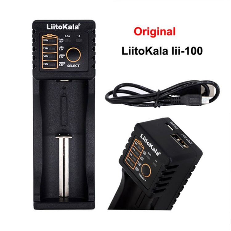 LiitoKala Lii-100 Battery Charger for Li-ion IMR 18650, 18490, 18350, 17670, 17500, 16340 (RCR123), 14500, 10440 - Consumer Electronics by buy2fix | Online Shopping UK | buy2fix