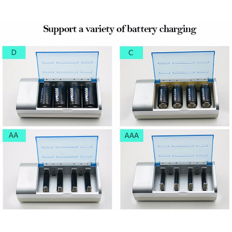 AC 100-240V 4 Slot Battery Charger for AA & AAA & C / D Size Battery, US Plug - Consumer Electronics by buy2fix | Online Shopping UK | buy2fix