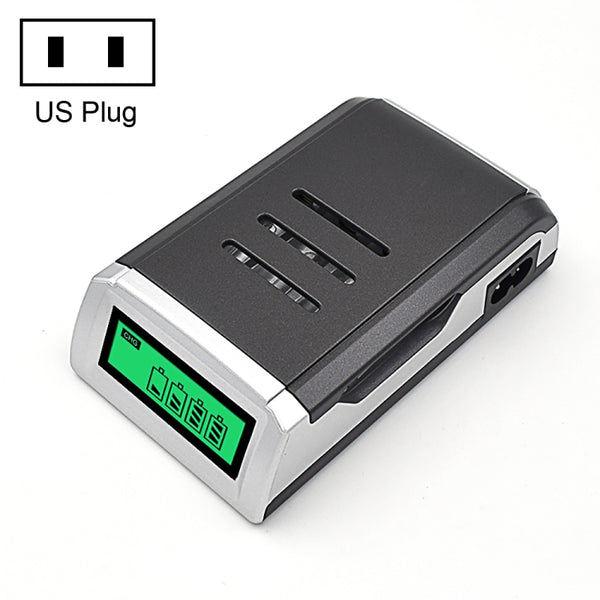 AC 100-240V 4 Slot Battery Charger for AA & AAA Battery, with LCD Display, US Plug by buy2fix