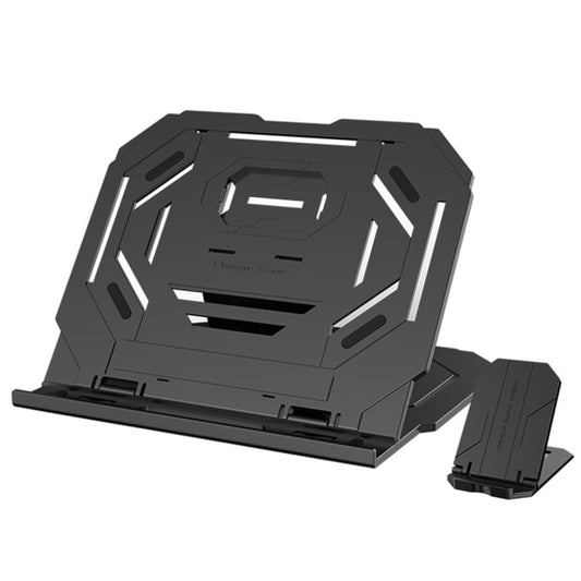 T3 Multi-function Hollow Design Cooling Bracket with 10-Level Adjustable Angle for Notebook, MacBook, iPad, Mobile Phones(Black) by buy2fix