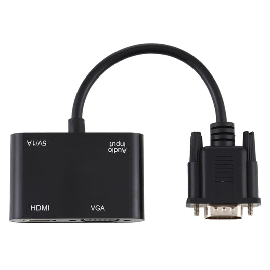 2 in 1 VGA to HDMI + VGA 15 Pin HDTV Adapter Converter with Audio by buy2fix