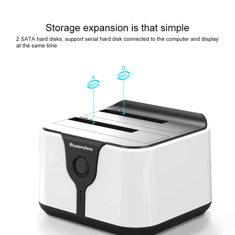 Blueendless 2.5 / 3.5 inch SATA USB 3.0 2 Bay Hard Drive Dock (AU Plug) - HDD Enclosure by Blueendless | Online Shopping UK | buy2fix