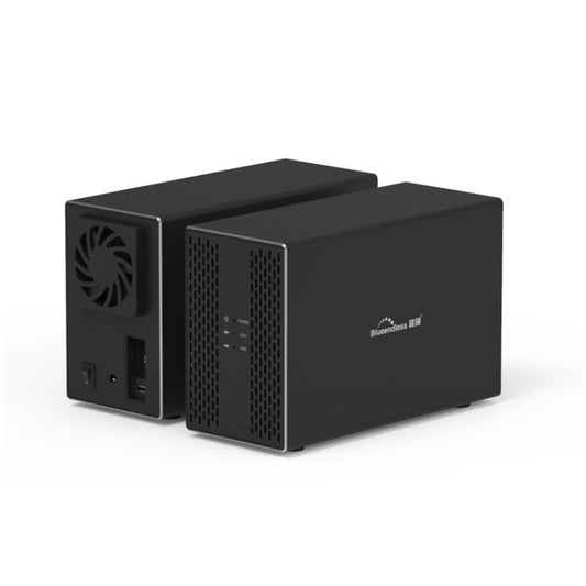 Blueendless Type-C / USB-C Interface 3.5 inch 2 Bay RAID Combination Array HDD External Enclosure (US Plug) by Blueendless