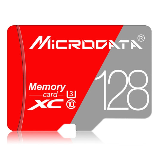 MICRODATA 128GB Class10 Red and Grey TF(Micro SD) Memory Card by MiCRODATA