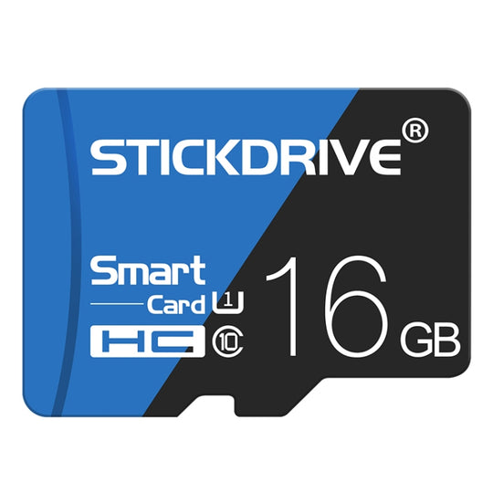 STICKDRIVE 16 GB High Speed ​​U1 Blau und Schwarz TF (Micro SD) Speicherkarte