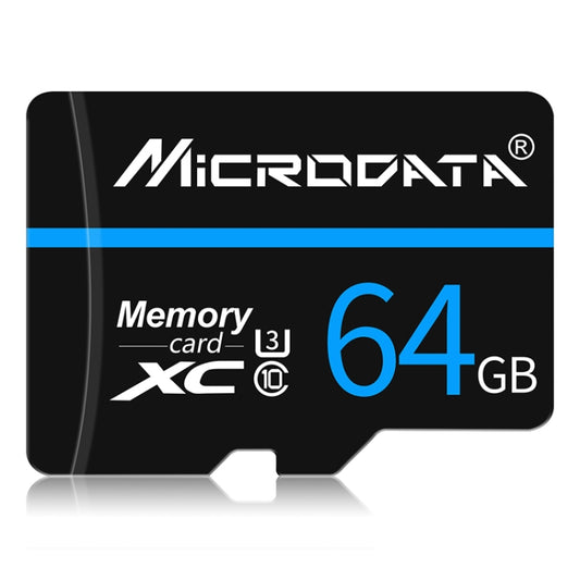MICRODATA 64GB U3 Blue Line and Black TF(Micro SD) Memory Card by MiCRODATA