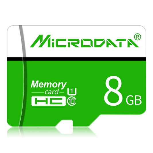 MICRODATA 8GB U1 Green and White TF(Micro SD) Memory Card by MiCRODATA