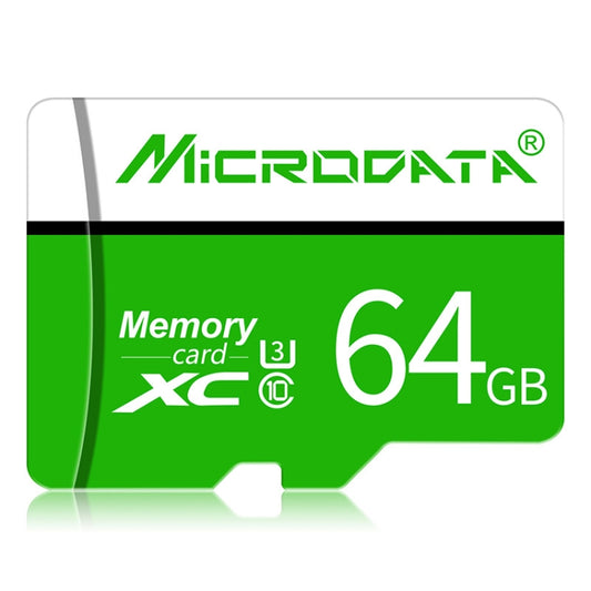 MICRODATA 64GB U3 Green and White TF(Micro SD) Memory Card by MiCRODATA