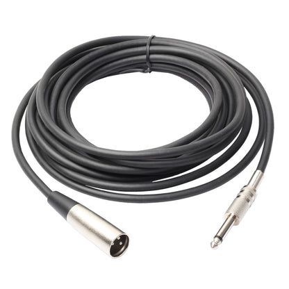 5m XLR 3-Pin Male to 1/4 inch (6.35mm) Mono Shielded Microphone Audio Cord Cable - Consumer Electronics by buy2fix | Online Shopping UK | buy2fix