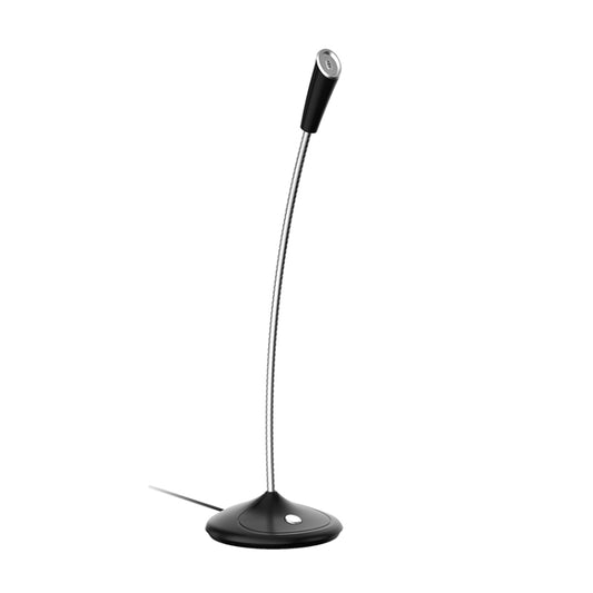 BK Desktop Gooseneck Adjustable USB Wired Audio Microphone, Built-in Sound Card, Compatible with PC / Mac for Live Broadcast, Show, KTV, etc.(Black) by buy2fix