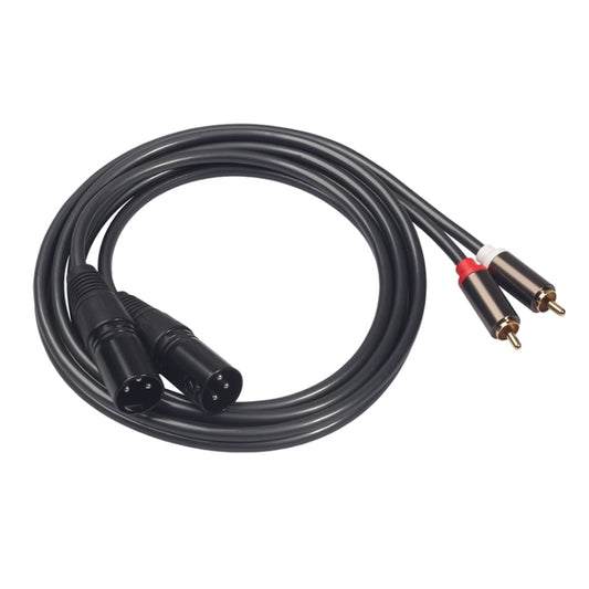 366120-15 2 RCA Male to 2 XLR 3 Pin Female Audio Cable, Length: 1.5m by buy2fix