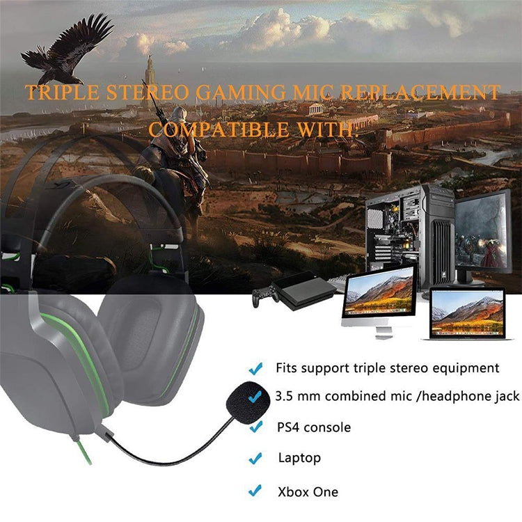 ZJ033MR-03 17cm Mono 3.5mm Angle Head Plug Gaming Headset Sound Card Live Microphone - Consumer Electronics by buy2fix | Online Shopping UK | buy2fix