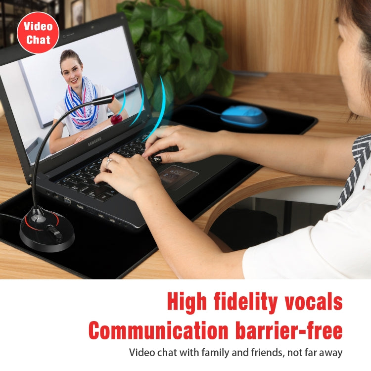 HXSJ F12 360 Degrees Bendable Drive-free USB Computer Microphone, Cable Length: 2.2m - Microphone by HXSJ | Online Shopping UK | buy2fix