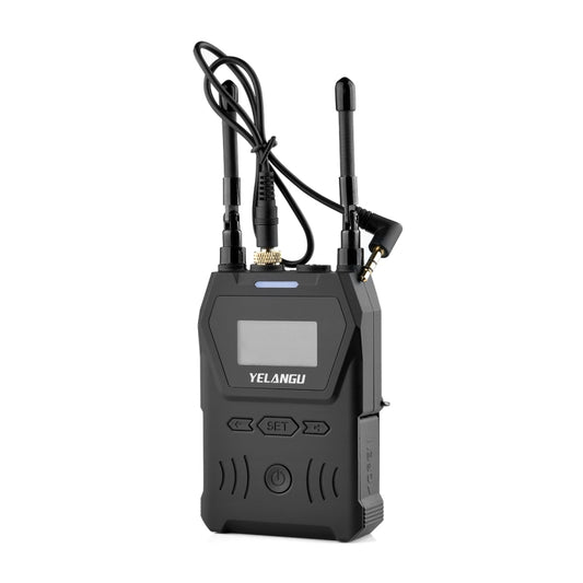 YELANGU YLG9929C MX4 Dual-Channel 100CH UHF Wireless Microphone System with Transmitter and Receiver for DSLR Cameras and Video Cameras(Black) by YELANGU