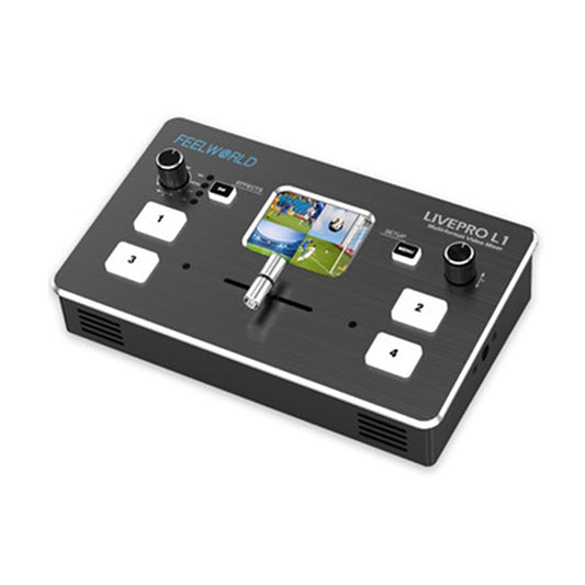 FEELWORLD LIVEPRO L1 Multi-camera Media Live Broadcast 4-Channel Live Production Switcher with 2.0 inch TFT Screen by FEELWORLD