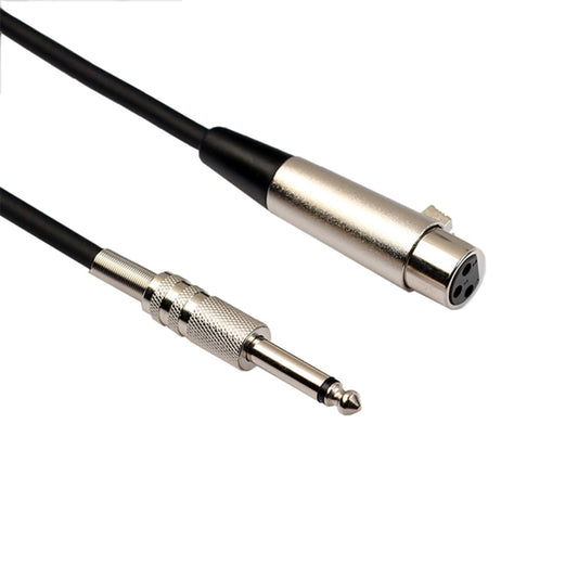 3m XLR 3-Pin Female to 1/4 inch (6.35mm) Mono Shielded Microphone Mic Cable by buy2fix