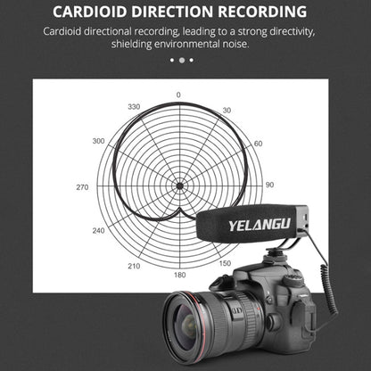 YELANG MIC09 Shotgun Gain Condenser Broadcast Microphone with Windshield for Canon / Nikon / Sony DSLR Cameras, Smartphones(Black) - Consumer Electronics by YICHUANG | Online Shopping UK | buy2fix