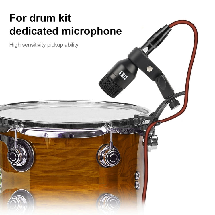 XTUGA MI7-A 7-Piece Wired Dynamic Drum Mic Kit Kick Bass Tom/Snare Cymbals Microphone Set - Microphone by XTUGA | Online Shopping UK | buy2fix