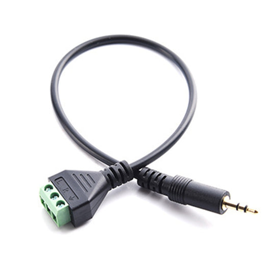 3.5mm 3 Pin Stereo Male to AV Screw Terminal Audio Jacks Terminal Male Lock Connector Cable, Length: 30cm by buy2fix