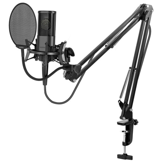 Yanmai X2 Active Noise Reduction Cardioid Pointing Capacitive Recording Microphone Set with Blowout Net & Cantilever Bracket & 1.7m 3.5mm Interface Cable by Yanmai
