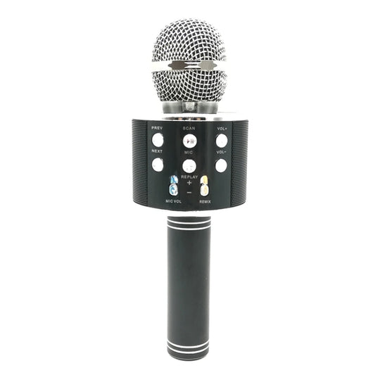 WS-858 Metal High Sound Quality Handheld KTV Karaoke Recording Bluetooth Wireless Microphone, for Notebook, PC, Speaker, Headphone, iPad, iPhone, Galaxy, Huawei, Xiaomi, LG, HTC and Other Smart Phones(Black) by buy2fix