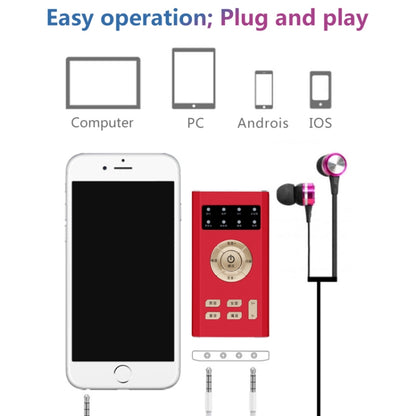 RK-C19 Live Broadcast Audio Headset Microphone Webcast Entertainment Streamer Sound Card for Phone, Computer PC(Red) - Consumer Electronics by buy2fix | Online Shopping UK | buy2fix