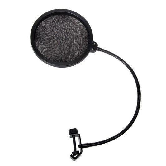 Double-layer Recording Microphone Studio Wind Screen Pop Filter Mask Shield with Clip Stabilizing Arm, For Studio Recording, Live Broadcast, Live Show, KTV, etc(Black) by buy2fix