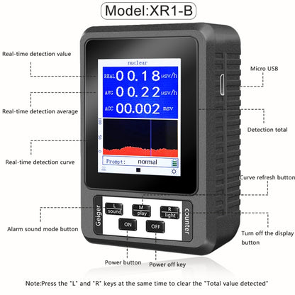 XR1-B Digital Display Nuclear Radiation Detector - Consumer Electronics by buy2fix | Online Shopping UK | buy2fix