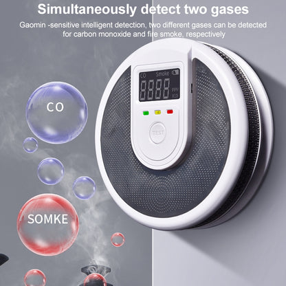 JSN-999COM Live Voice Alarm Smoke Carbon Monoxide Alarm Detector without Battery - Security by buy2fix | Online Shopping UK | buy2fix