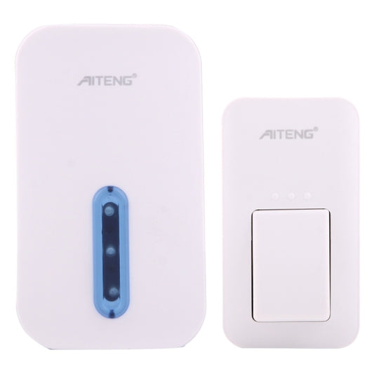 AITENG V017G Life Waterproof Battery-Free Wireless Doorbell, 1 Receiver + 1 x Transmitter, Receiver Distance: 130m, US Plug by AITENG