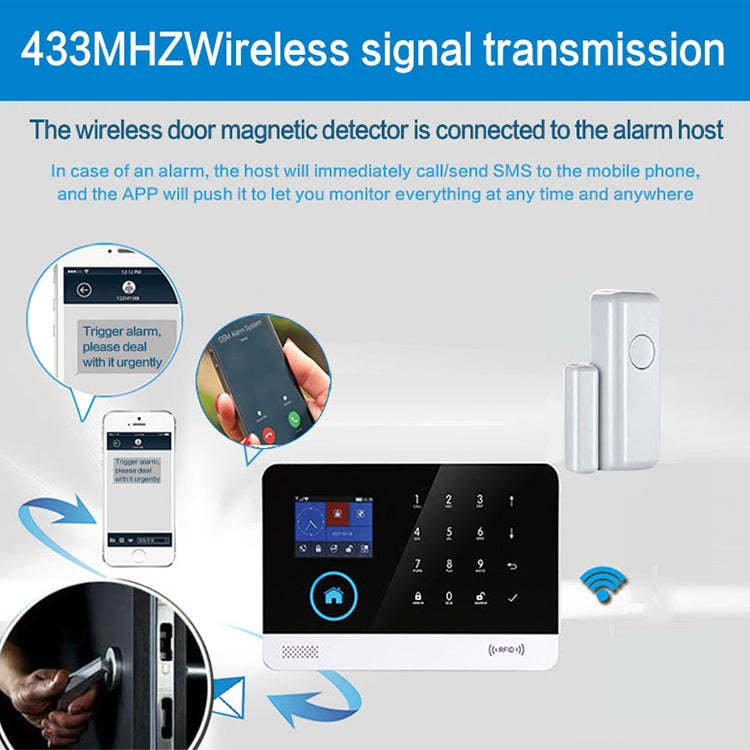 PB-67R Intelligent Wireless Door Window Sensor with Emergency Button - Security by buy2fix | Online Shopping UK | buy2fix