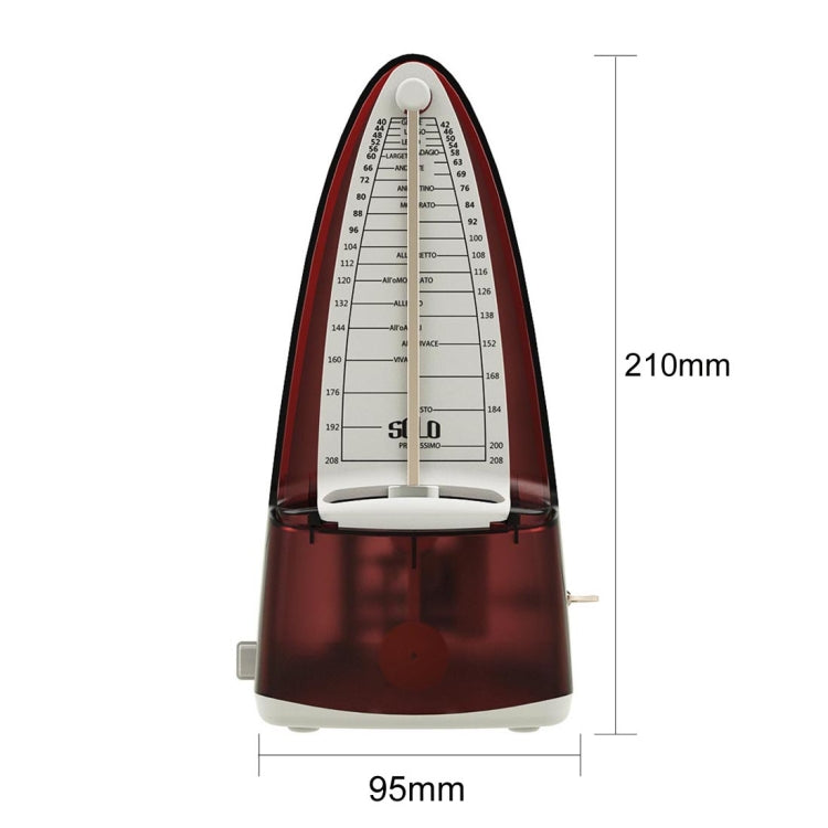 Piano Guitar Drum Violin Zither Universal Mechanical Metronome, Bullet Head Version(Red) - Stringed Instruments by buy2fix | Online Shopping UK | buy2fix
