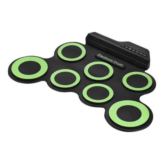 Portable Silicone Hand Roll USB Electronic Drum(Green) by buy2fix