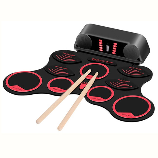Portable Adult Beginner Children Hand Roll Electronic Drum(Black) - Percussion Instruments by buy2fix | Online Shopping UK | buy2fix