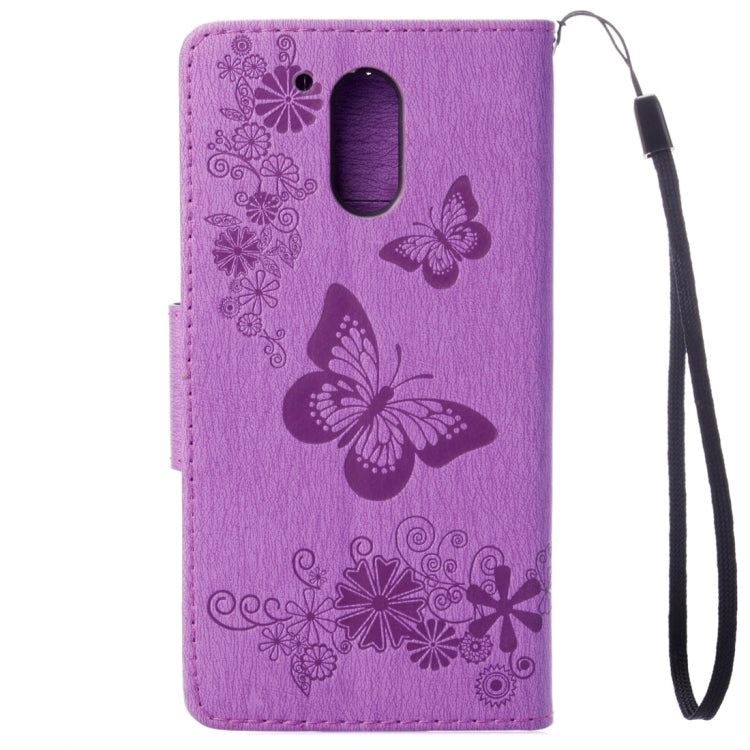 For Motorola Moto G (4rd gen) Plus Pressed Flowers Butterfly Pattern Leather Case with Holder & Card Slots & Wallet(Purple) - Mobile Accessories by buy2fix | Online Shopping UK | buy2fix