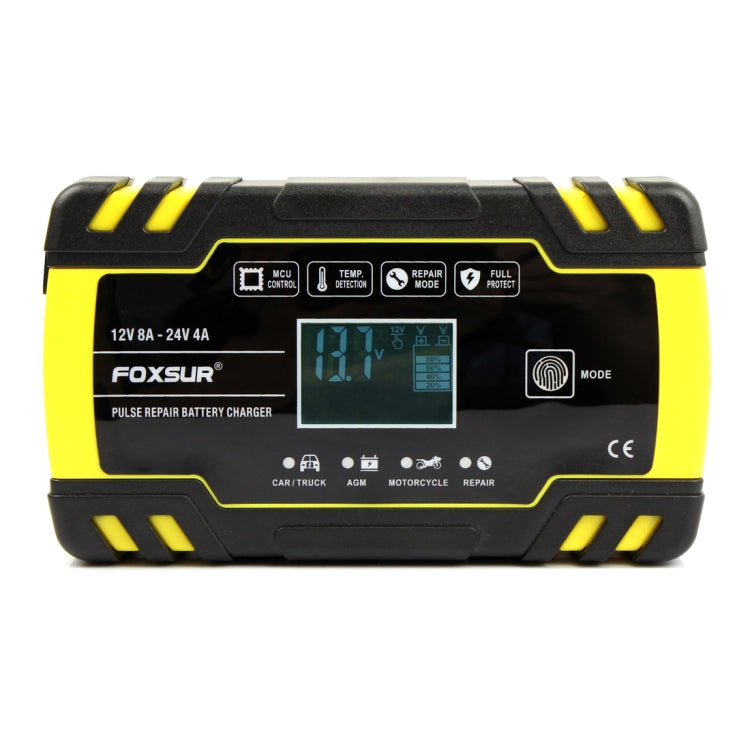 FOXSUR 12V-24V Car Motorcycle Truck Repair Battery Charger AGM Charger, UK Plug - In Car by FOXSUR | Online Shopping UK | buy2fix