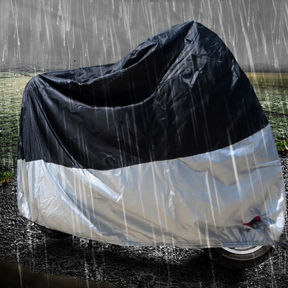 210D Oxford Cloth Motorcycle Electric Car Rainproof Dust-proof Cover, Size: XXXL (Black Silver) - Raincoat by buy2fix | Online Shopping UK | buy2fix