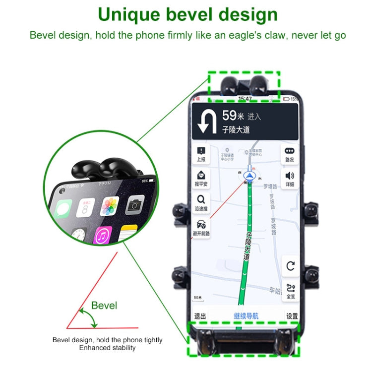 Tilt Rearview Mirror Screw Hole Ball-Head Motorcycle Multi-function Eight-jaw Aluminum Phone Navigation Holder Bracket with Anti-theft Knobs - Holder by buy2fix | Online Shopping UK | buy2fix