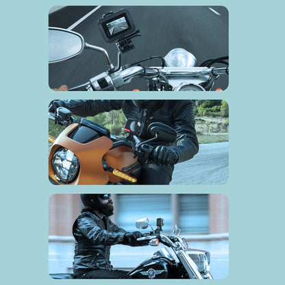 RUIGPRO Motorcycle Handlebar Alloy Phone Bracket for GoPro HERO9 Black / HERO8 Black /7 /6 /5, Insta360 One R, DJI Osmo Action, Xiaoyi Sport Cameras(Gold) - DJI & GoPro Accessories by buy2fix | Online Shopping UK | buy2fix