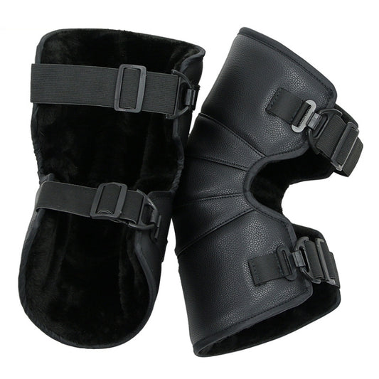 1 Pair Motorcycle Kneepad Windproof Warming Knee Pads Legs Protector Thickening Cold-Proof by buy2fix