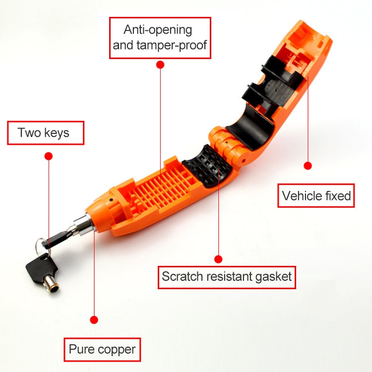 Motorcycle Electric Car Aluminum AlloyThrottle Anti-theft Brake Lock(Yellow) - Steering Wheel Locks by buy2fix | Online Shopping UK | buy2fix