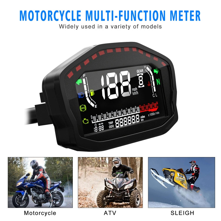 CS-1089A1 Motorcycle Modified Multi-function LCD Color Screen Odometer Tachometer - Electrical Instruments by buy2fix | Online Shopping UK | buy2fix