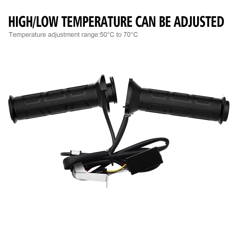 WUPP CS-095D1 Motorcycle Modified Adjustable Temperature Silicone Universal Electric Heating Hand Cover Heated Grip Handlebar(Black) - Grips by WUPP | Online Shopping UK | buy2fix