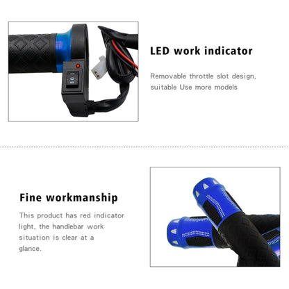 CS-764A2 12V Motorcycle Scooter Aluminum Alloy Electric Hand Grip Cover Heated Grip Handlebar(Blue) - Grips by buy2fix | Online Shopping UK | buy2fix