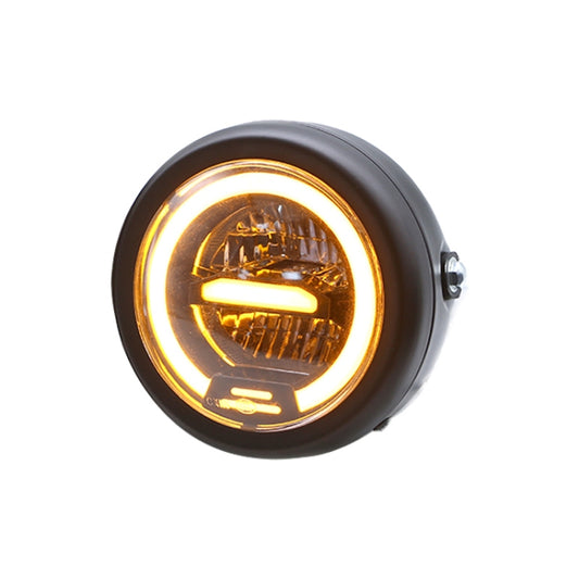 Motorcycle 5.75 inch Harley Headlight Retro Lamp LED Light Modification Accessories (Yellow) by buy2fix