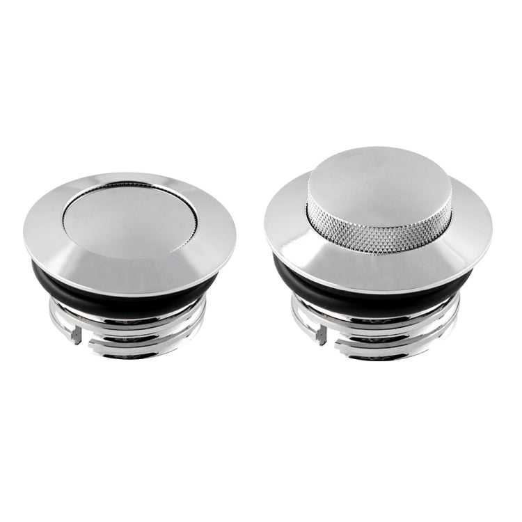 Motorcycle Flush Pop-up Gas Cap with O-ring for Harley Davidson (Silver) by buy2fix