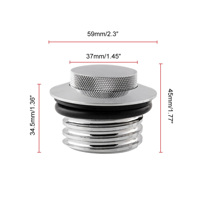 Motorcycle Flush Pop-up Gas Cap with O-ring for Harley Davidson (Silver) by buy2fix