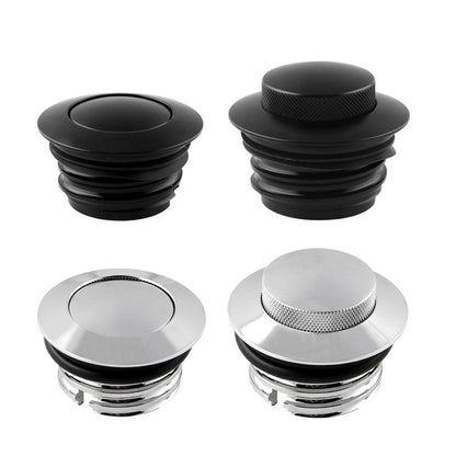 Motorcycle Flush Pop-up Gas Cap with O-ring for Harley Davidson (Silver) by buy2fix