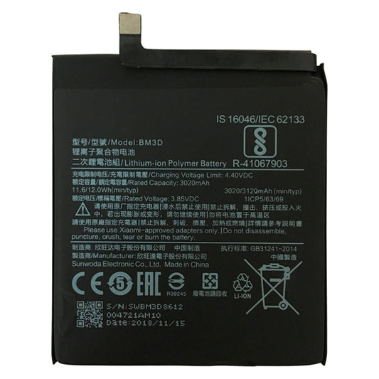 BM3D 3020mAh for Xiaomi Mi 8 SE Li-Polymer Battery by buy2fix
